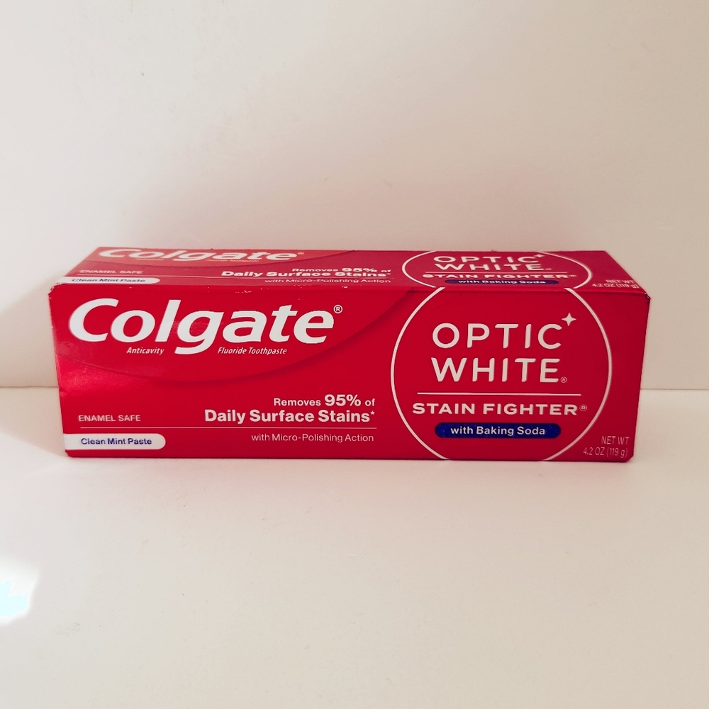 🍭7/$15 Colgate Optic White with Fluoride and Baking Soda, Clean Mint